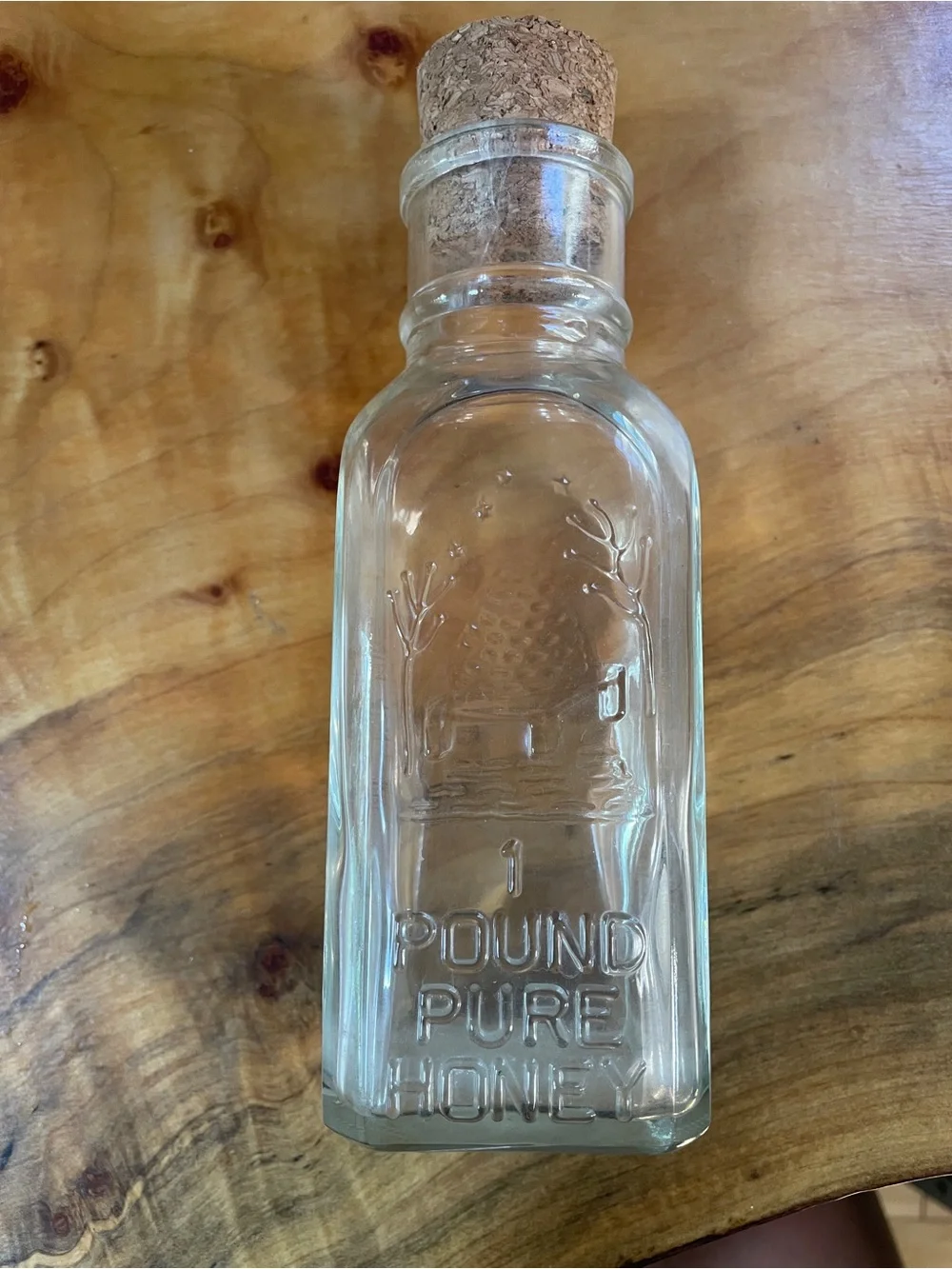 Two decorative glass bottles